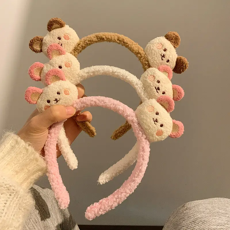 Cute Bear Face Wash Headband for Girls - Image 6