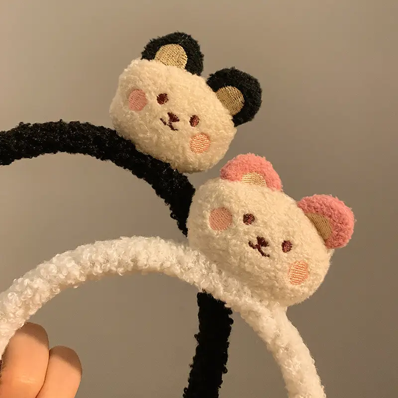 Cute Bear Face Wash Headband for Girls - Image 7