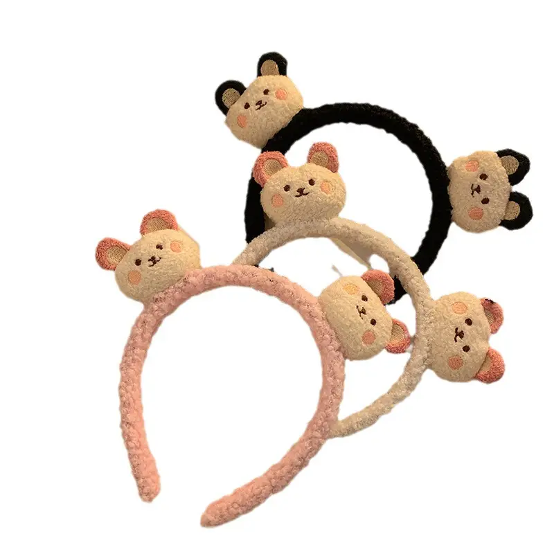 Cute Bear Face Wash Headband for Girls - Image 8