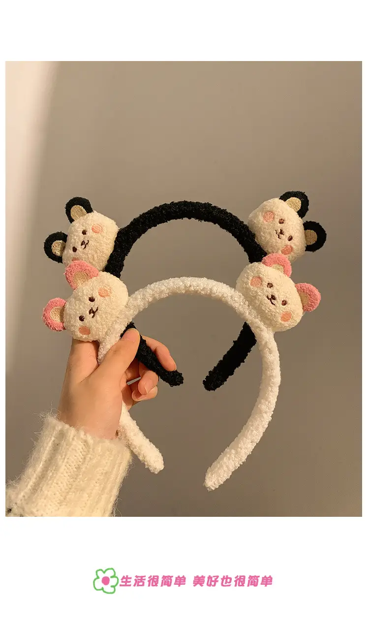 Cute Bear Face Wash Headband for Girls — feature 3