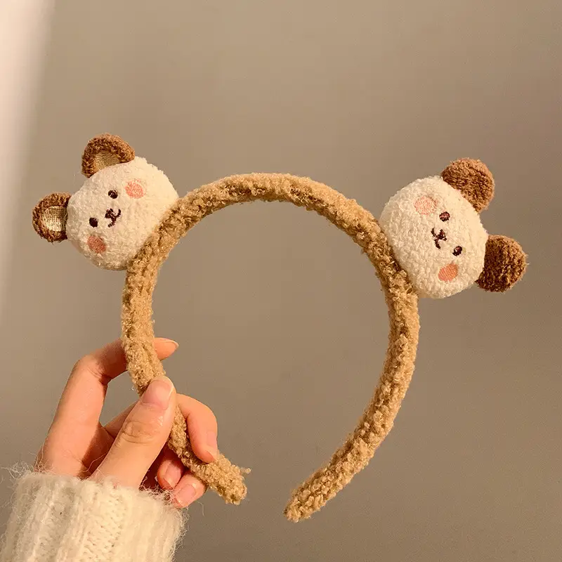 Cute Bear Face Wash Headband for Girls - Image 3