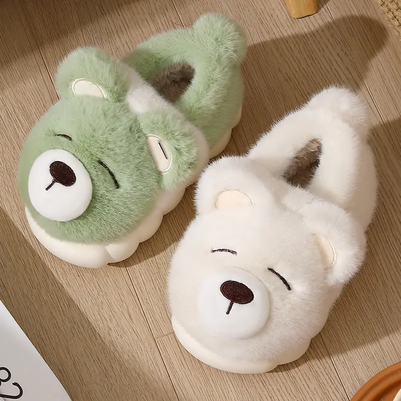 Cotton slippers women's winter bag heel home cute non-slip thick bottom warm velvet outer wear plush cotton shoes women's winter wholesale - Image 7