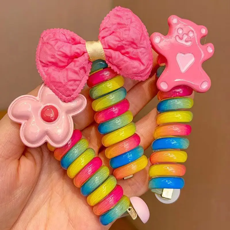 Colorful Sunflower Hair Band for Girls High Elastic Rubber