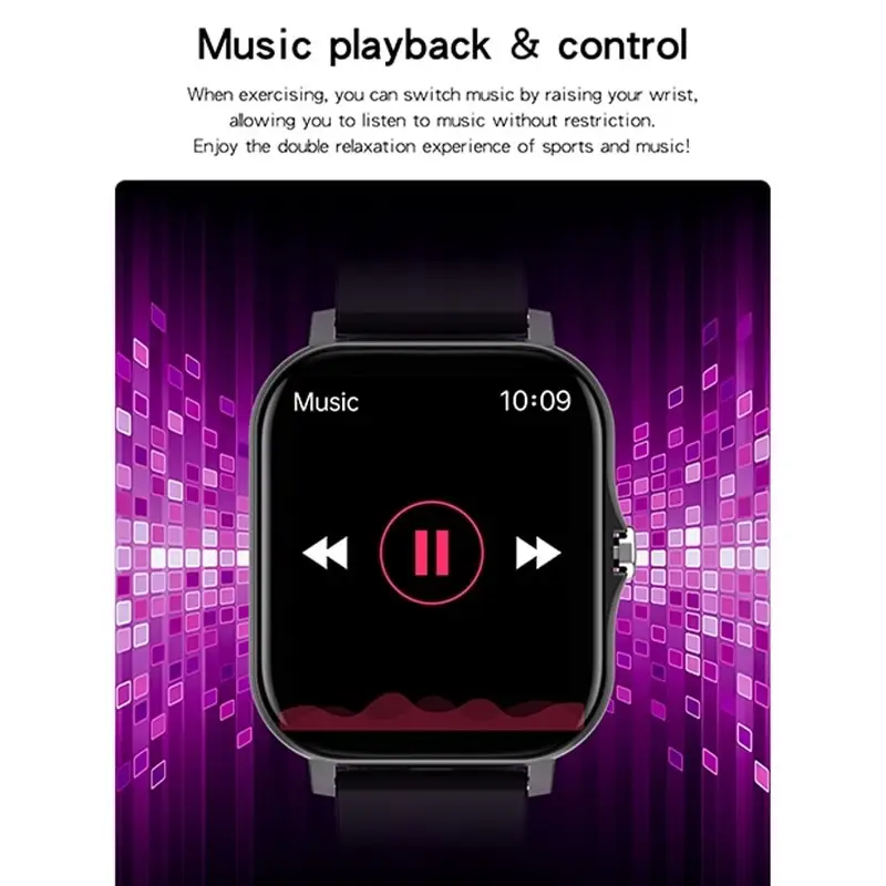 Pink Smart Watch with Heart Rate & BP Display - Image 8