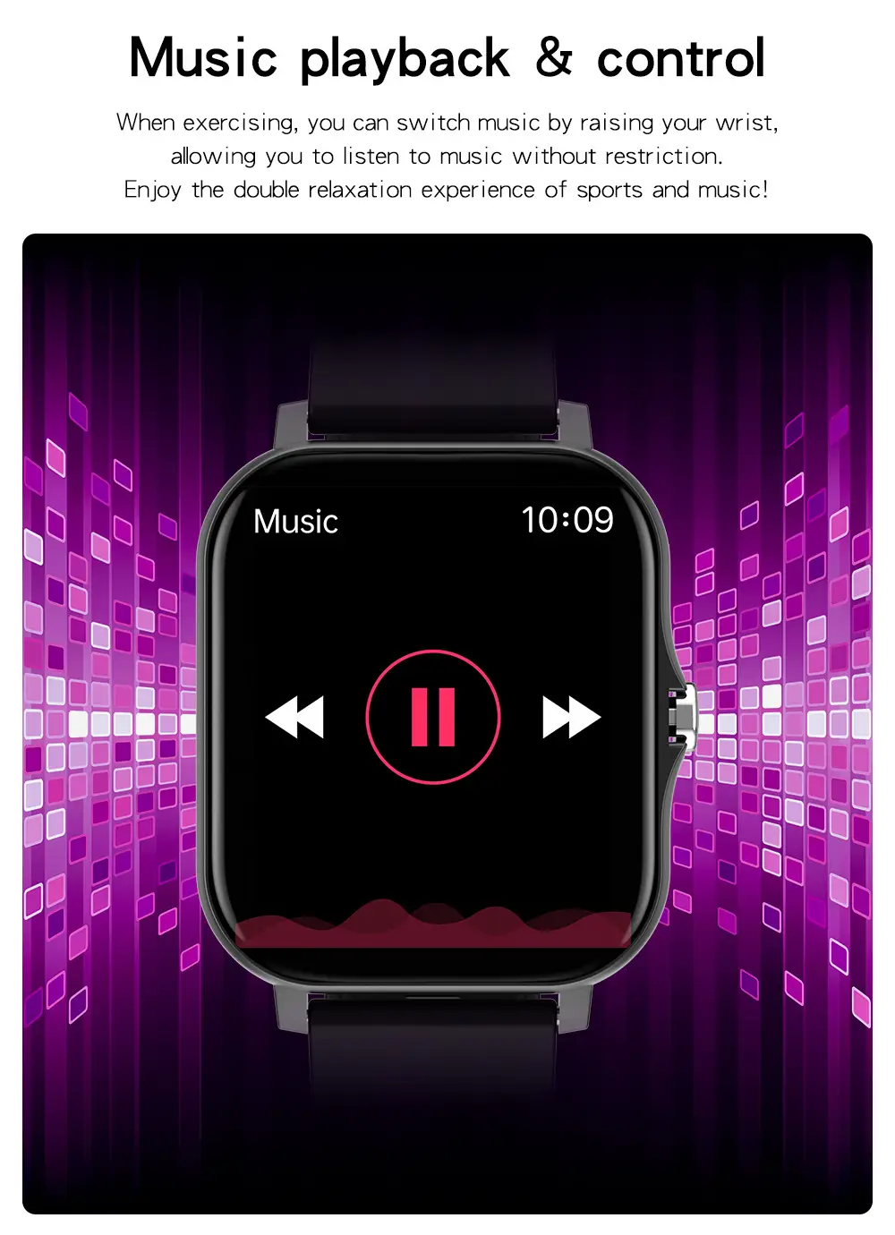 Pink Smart Watch with Heart Rate & BP Display — feature 15