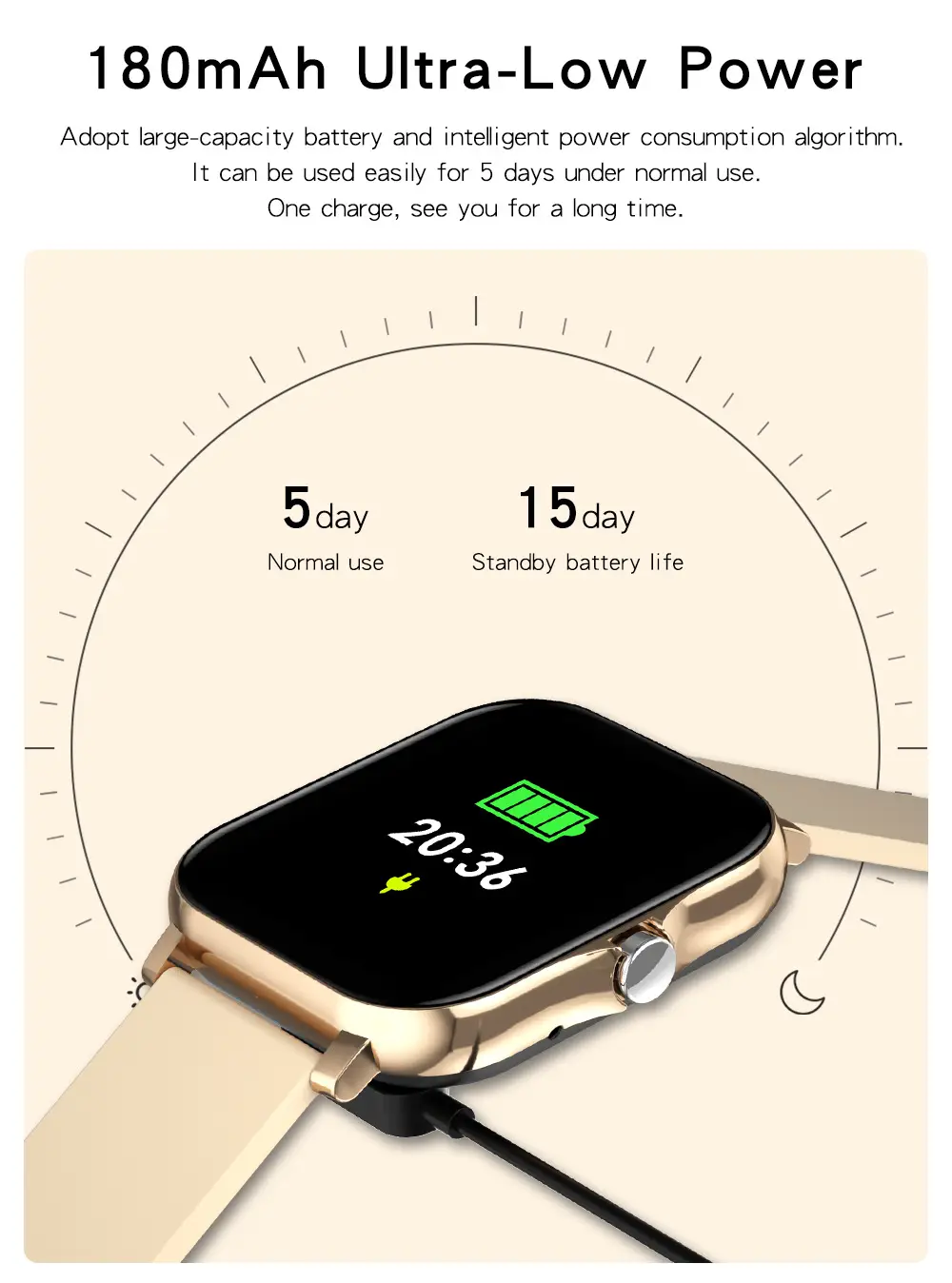 Pink Smart Watch with Heart Rate & BP Display — feature 17