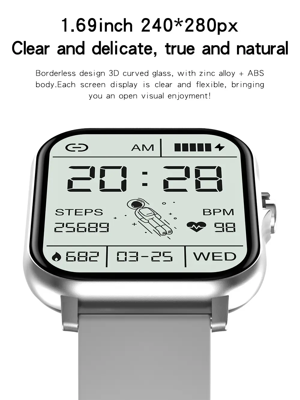 Pink Smart Watch with Heart Rate & BP Display — feature 8
