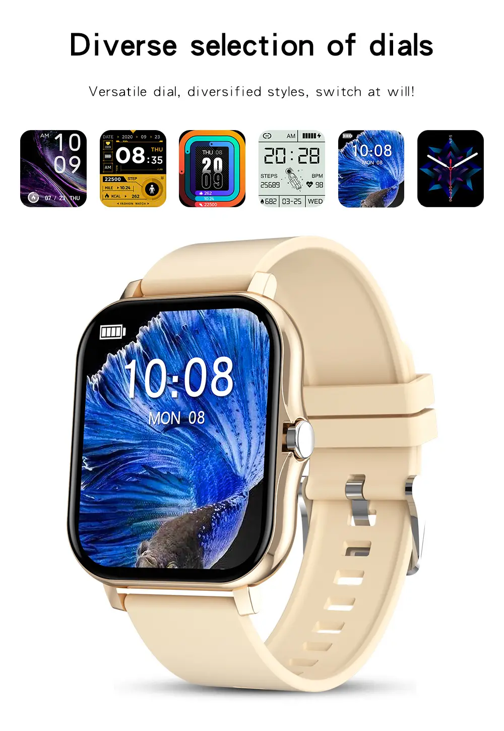 Pink Smart Watch with Heart Rate & BP Display — feature 9