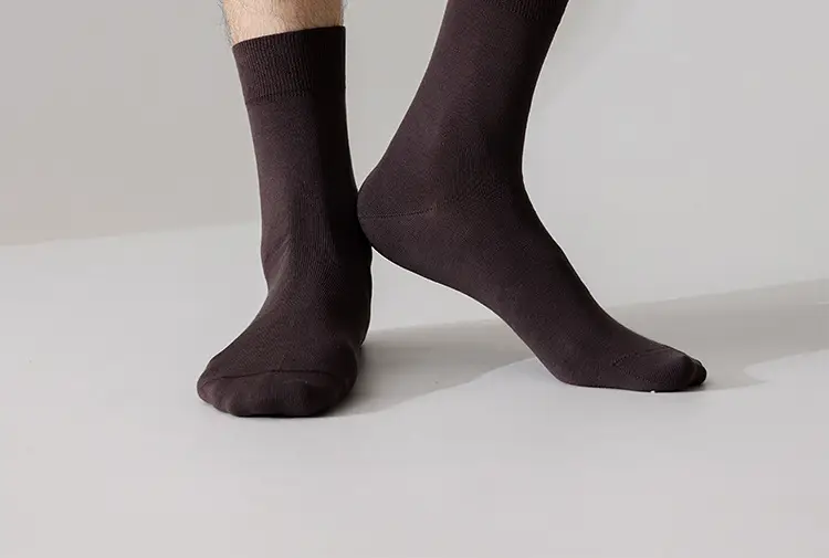 Socks men's autumn and winter solid color mid-tube men's socks boneless stitched long socks all-match casual classic men's business cotton socks — feature 18