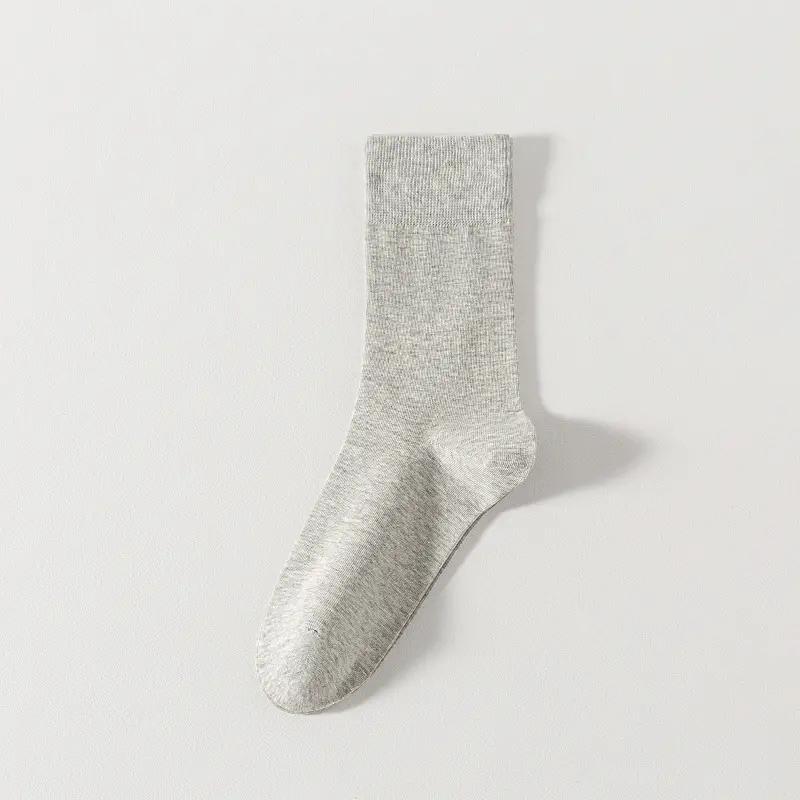 Socks men's autumn and winter solid color mid-tube men's socks boneless stitched long socks all-match casual classic men's business cotton socks