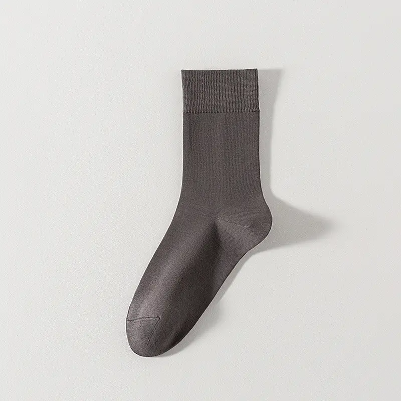 Socks men's autumn and winter solid color mid-tube men's socks boneless stitched long socks all-match casual classic men's business cotton socks
