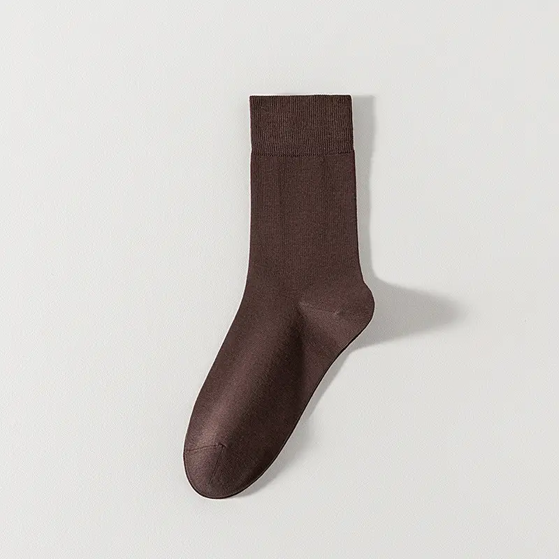 Socks men's autumn and winter solid color mid-tube men's socks boneless stitched long socks all-match casual classic men's business cotton socks