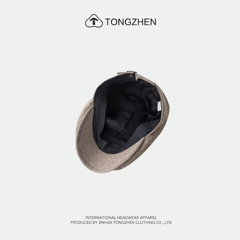 Women Linen Hat Spring Autumn British Beret Forward - Image 7