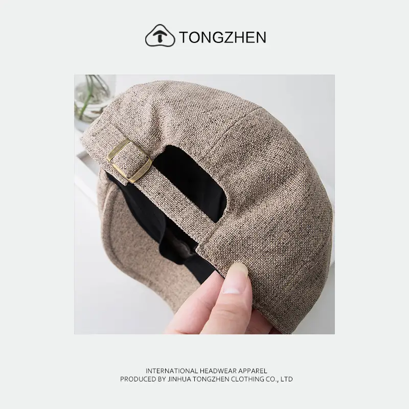 Women Linen Hat Spring Autumn British Beret Forward - Image 8