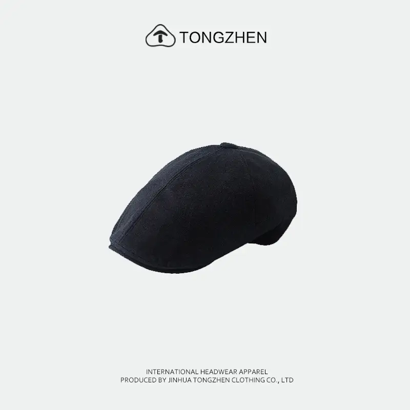 Women Linen Hat Spring Autumn British Beret Forward - Image 2
