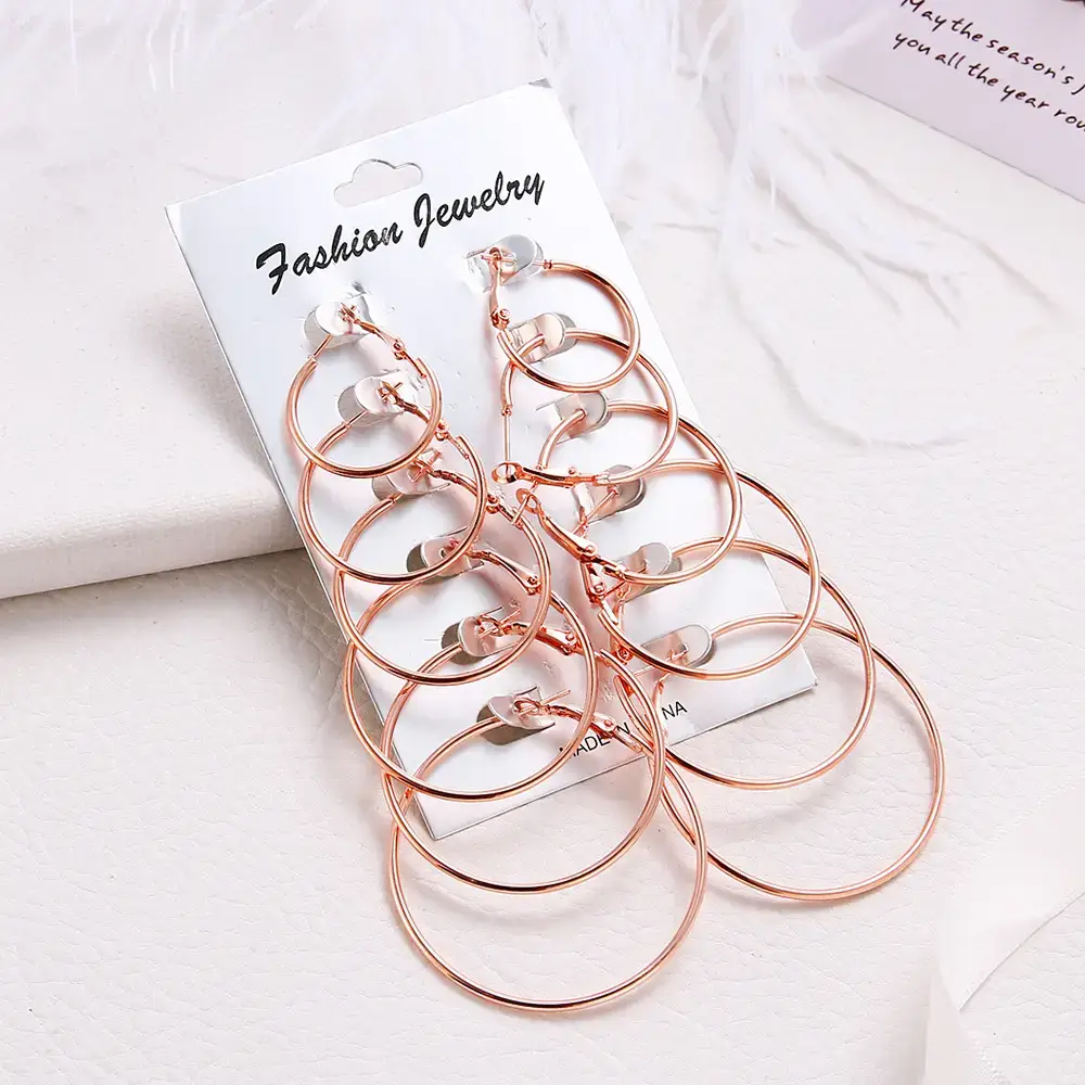 Gold Plated Multi Layer Earrings for Women - Image 7