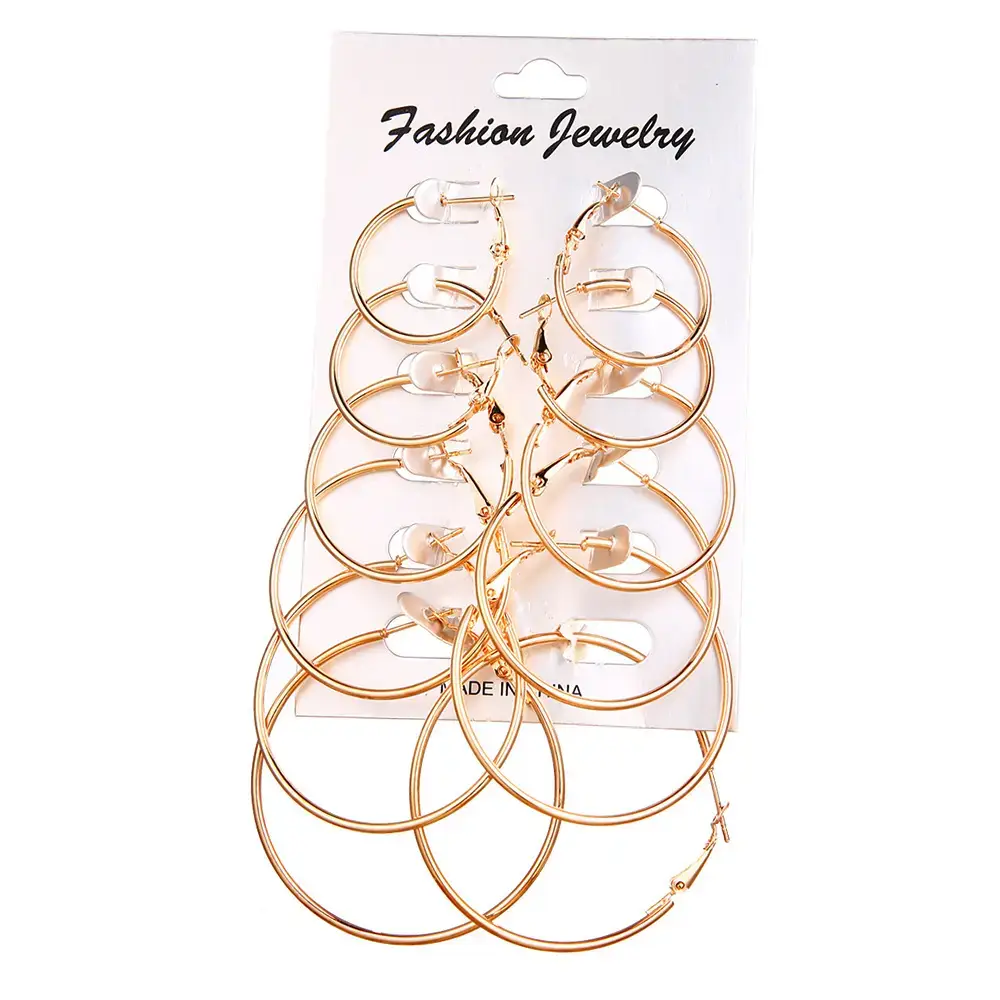 Gold Plated Multi Layer Earrings for Women - Image 8