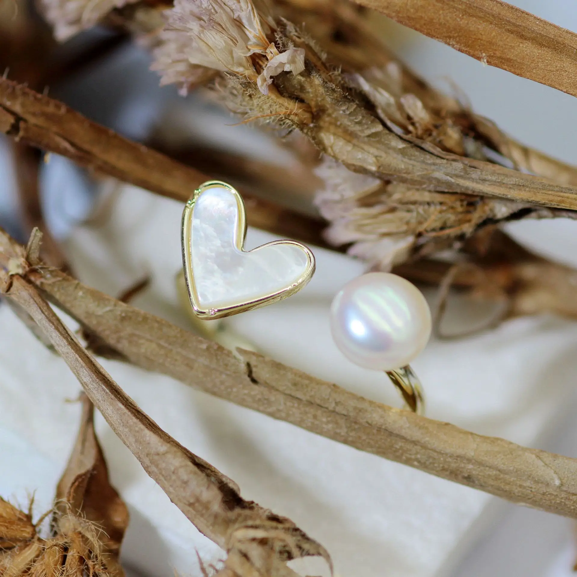 925 Silver Heart Necklace Set with Pearl Drop — feature 10