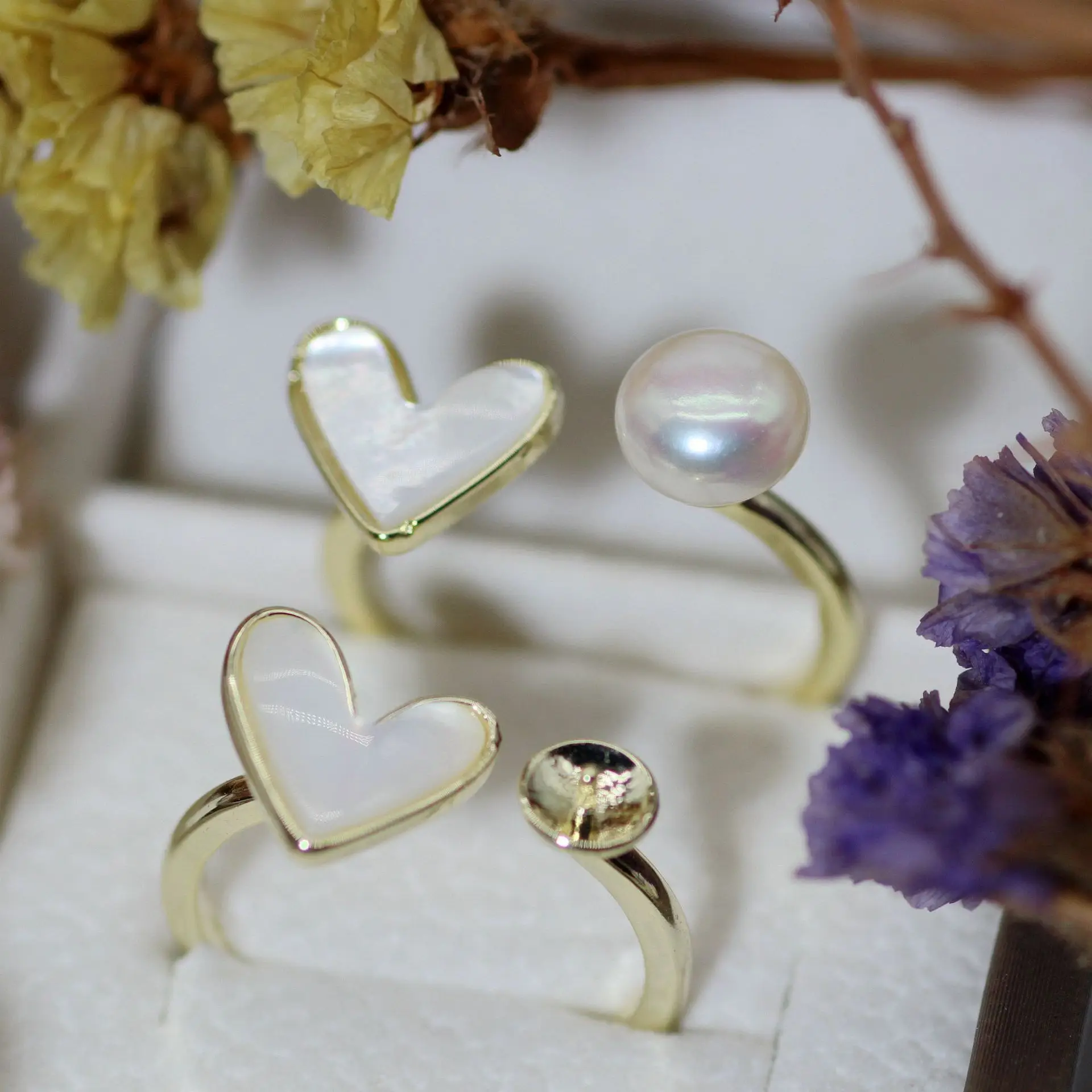 925 Silver Heart Necklace Set with Pearl Drop — feature 13