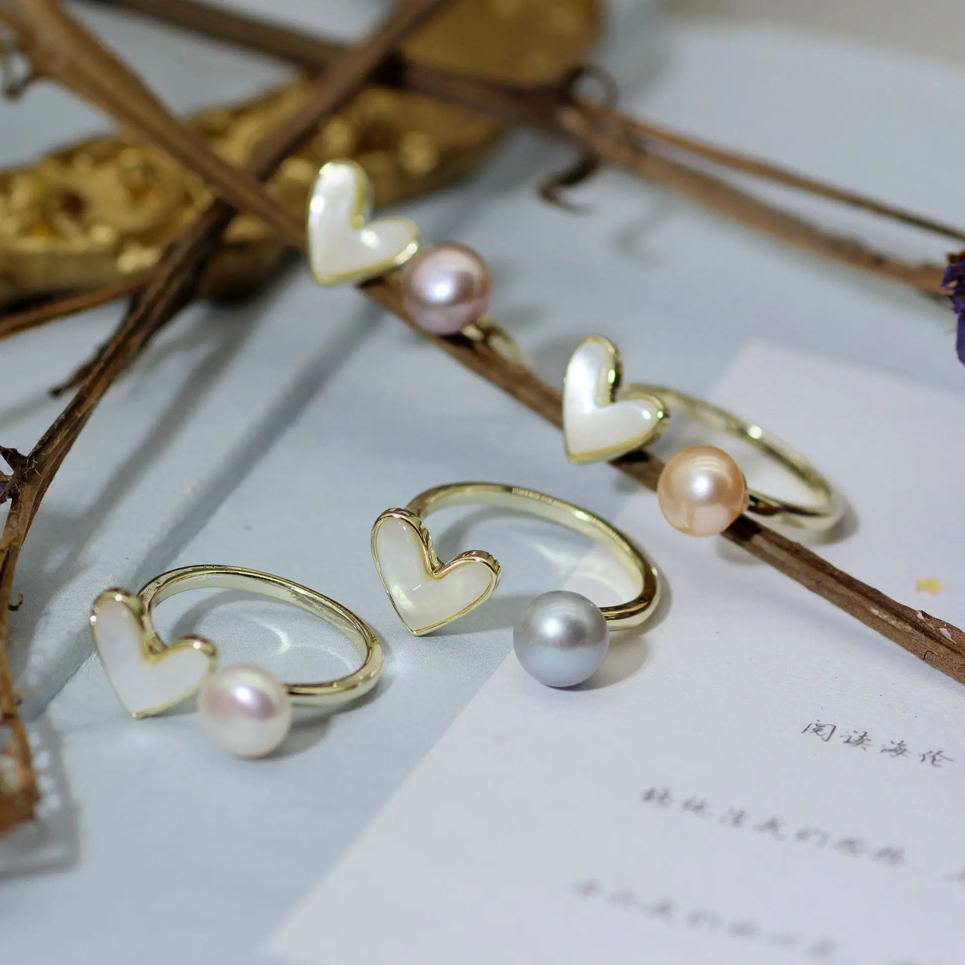 925 Silver Heart Necklace Set with Pearl Drop — feature 19