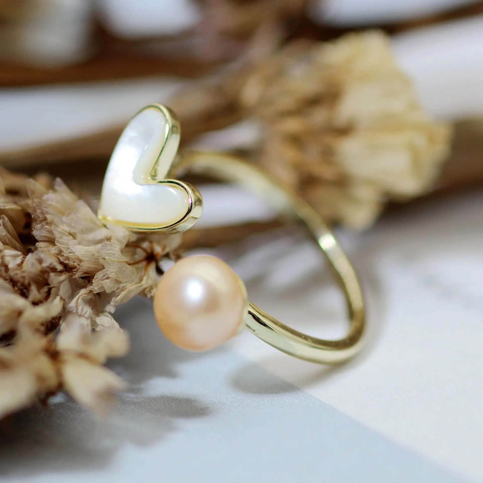 925 Silver Heart Necklace Set with Pearl Drop — feature 4