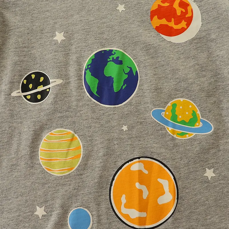 Autumn New Luminous Boys Long Sleeve T-Shirt with Buttons - Image 10