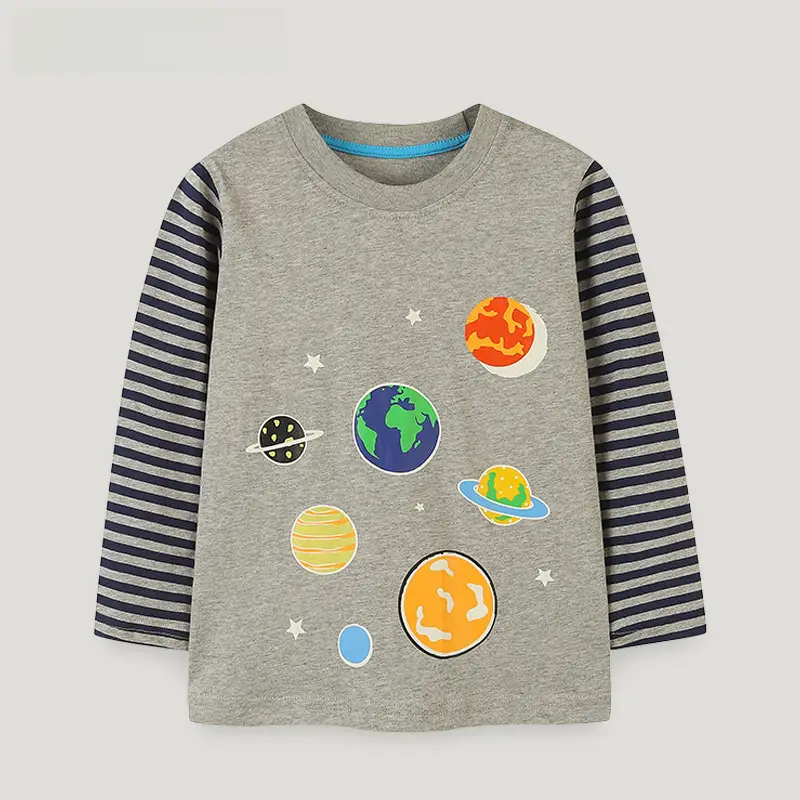 Autumn New Luminous Boys Long Sleeve T-Shirt with Buttons - Image 6
