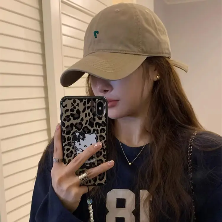 Women's Brown Baseball Cap with 7 Design Large Head - Image 8