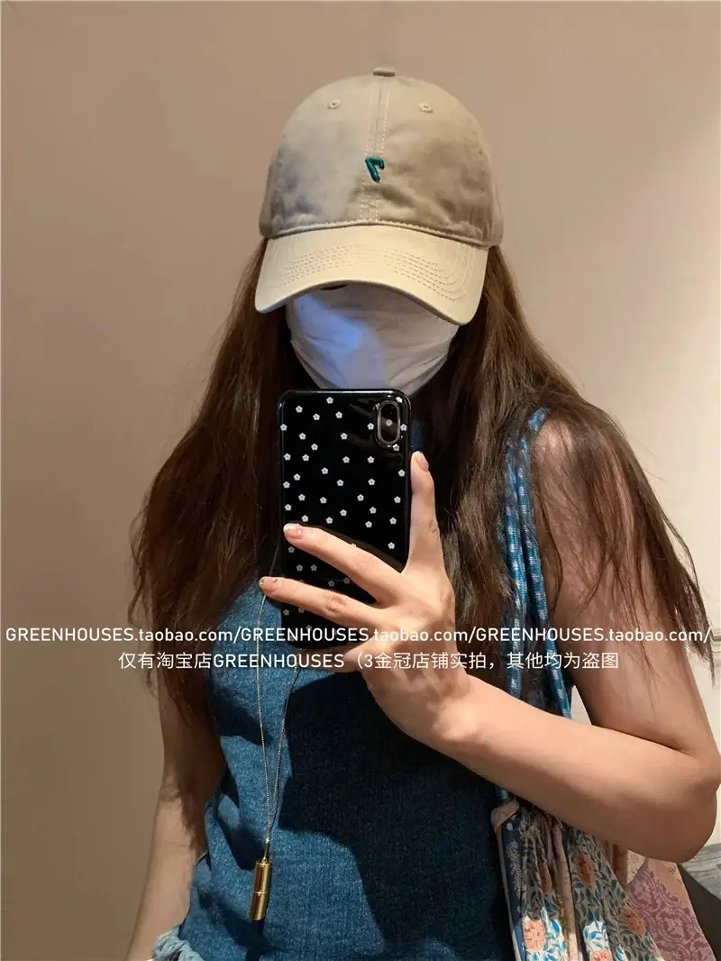 Women's Brown Baseball Cap with 7 Design Large Head — feature 12
