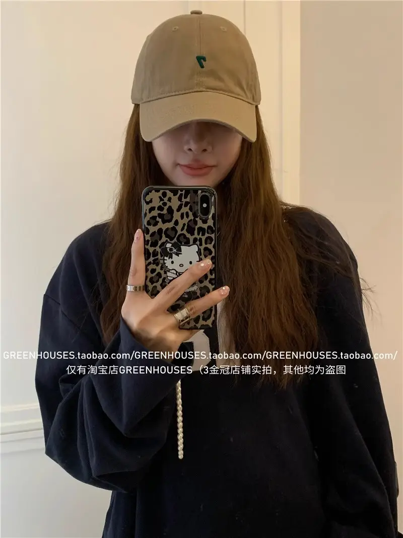 Women's Brown Baseball Cap with 7 Design Large Head — feature 14