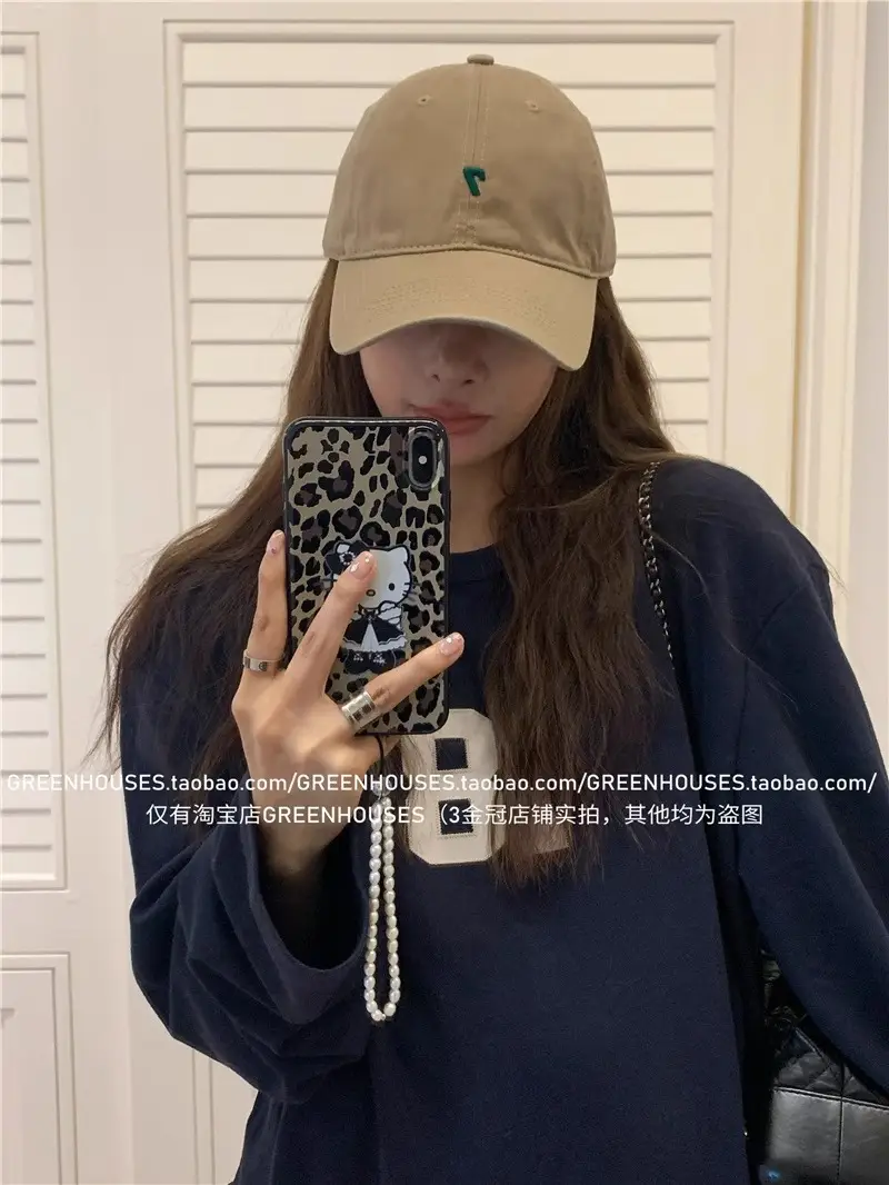 Women's Brown Baseball Cap with 7 Design Large Head — feature 15