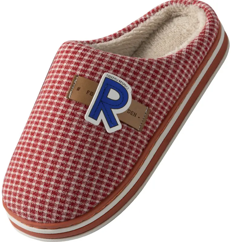 Couple Cotton Slippers Men's Large Size Indoor Non-Slip Warm Fabric Slippers Cixi Home Shoes Couple Style - Image 9