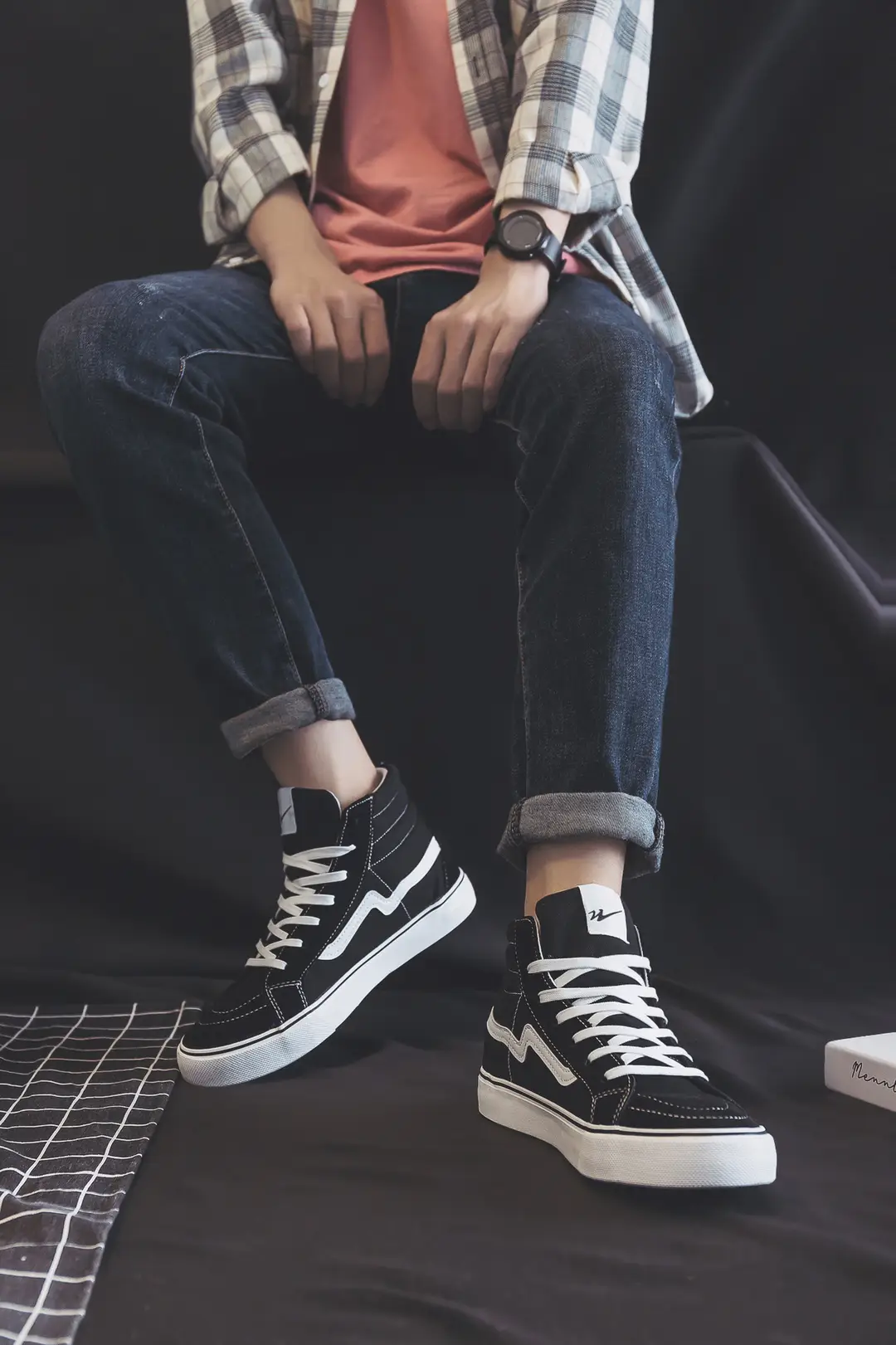 Three-time high-top canvas shoes for men and women students Korean-style all-match casual shoes single-layer shoes spring ins board shoes WDSW-90023 — feature 1