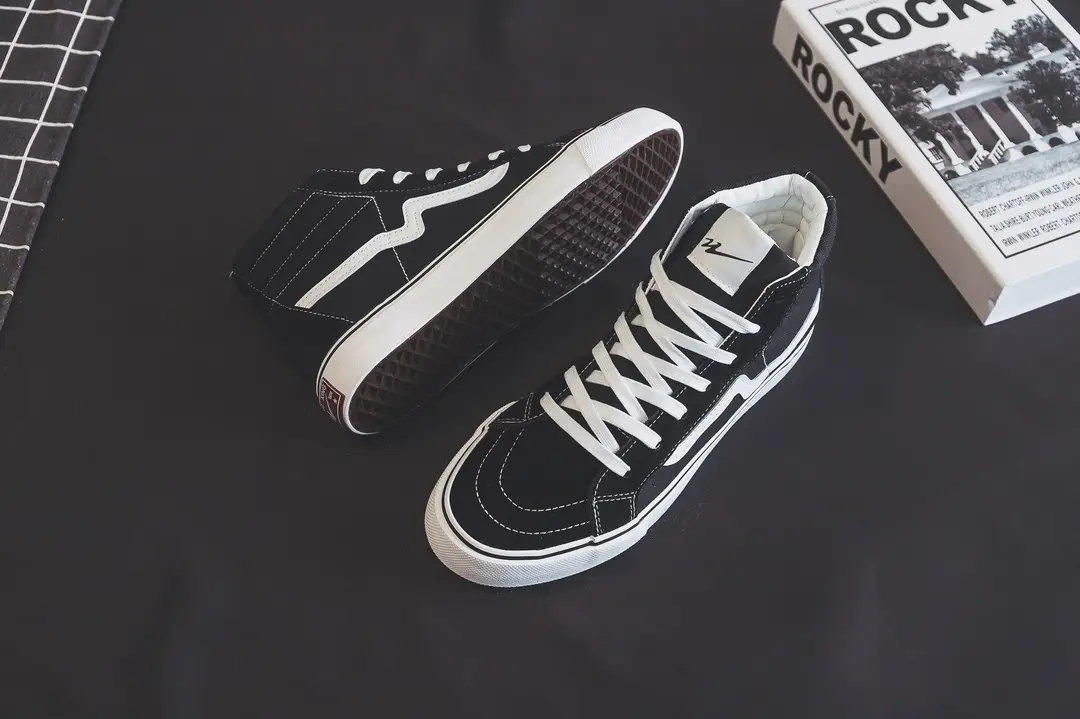 Three-time high-top canvas shoes for men and women students Korean-style all-match casual shoes single-layer shoes spring ins board shoes WDSW-90023 — feature 7