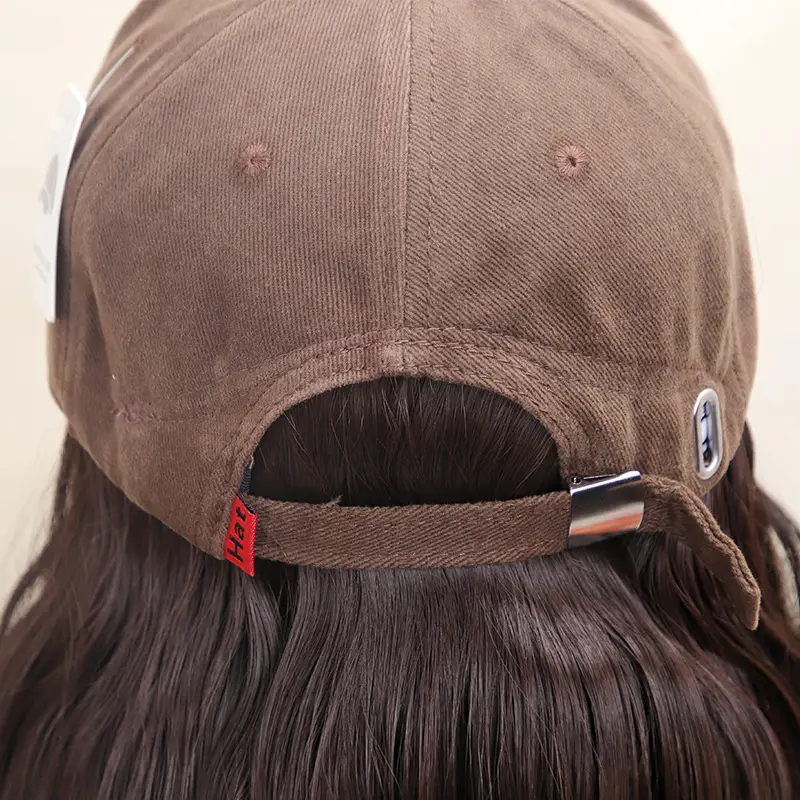 Brown Wool Roll Wig with Baseball Brim - Image 5