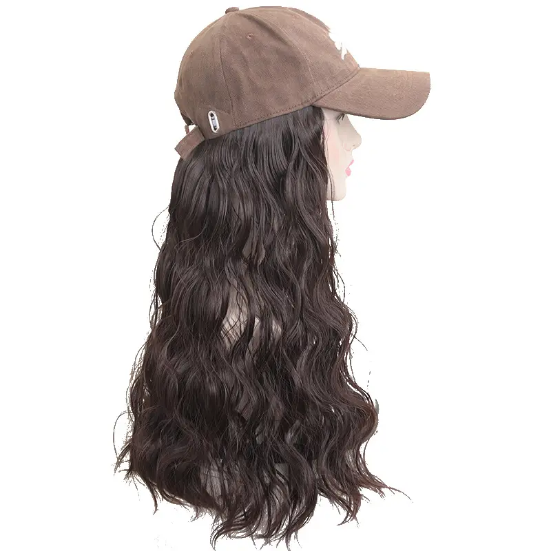 Brown Wool Roll Wig with Baseball Brim - Image 6