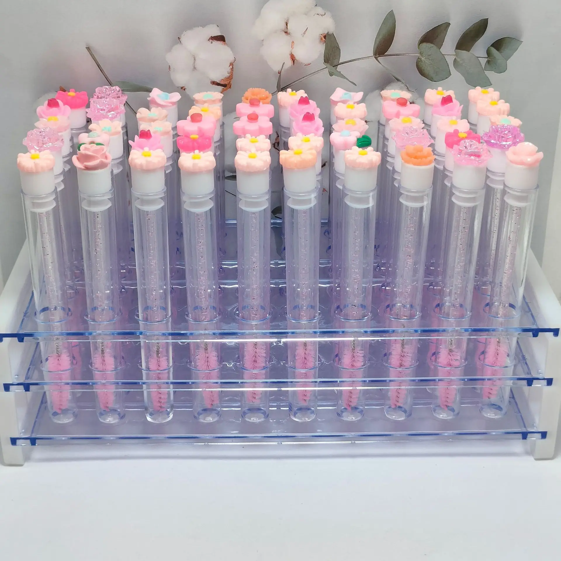 Transparent Flower Independent Eyelash Brushes Set — feature 6