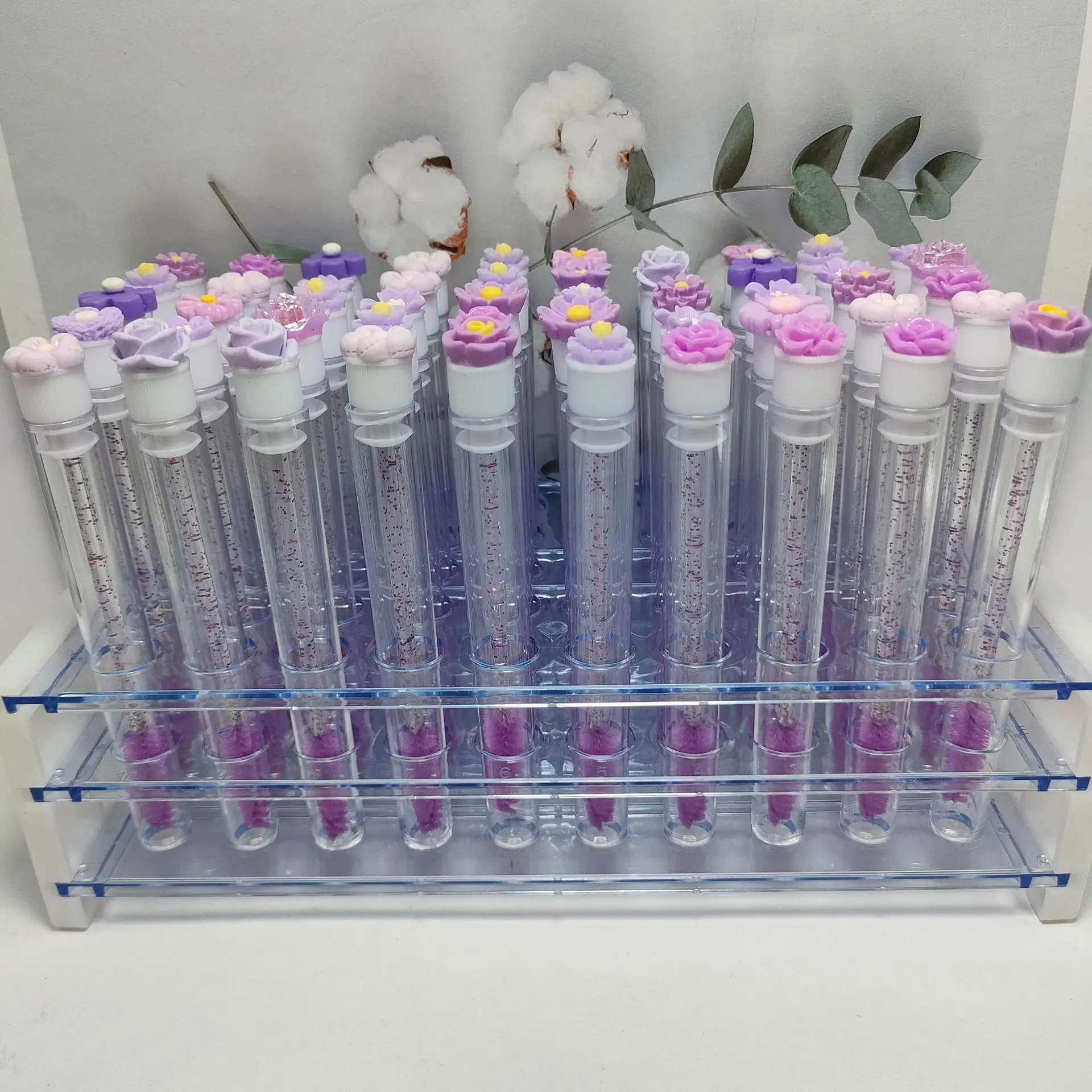 Transparent Flower Independent Eyelash Brushes Set — feature 9