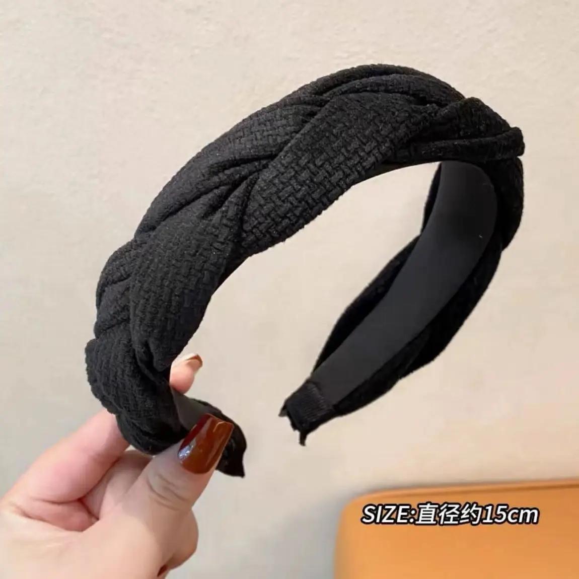 Black Skull Top Hair Band for Women 15cm - Image 8