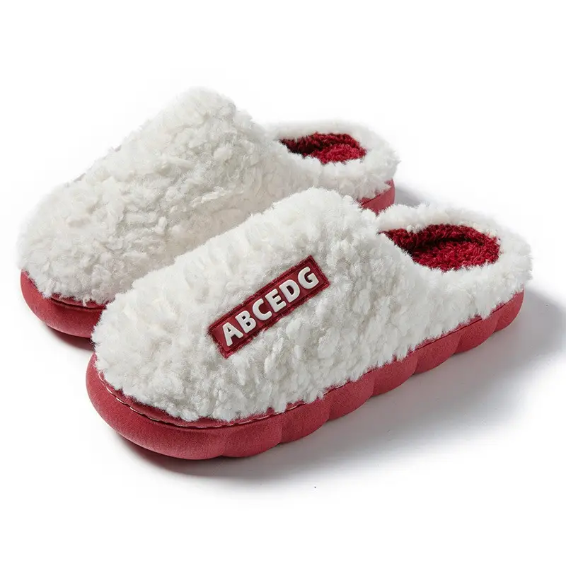 Cotton Slippers for Autumn and Winter, Thickeneded and Popular, Indoor and Outdoor Wear, Non-Slip, Warm and Poop-Feeling, Home Confinement Slippers for Women
