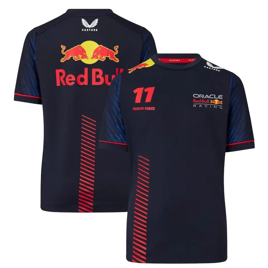 Racing Suit T-shirt F1 Quick-drying T-shirt McLaren Mercedes-Benz Martin Team Men's and Women's Short-sleeved Crewneck Top Customized