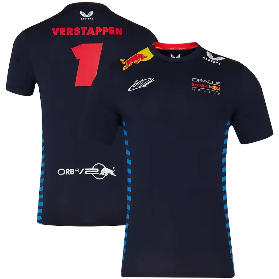 Racing Suit T-shirt F1 Quick-drying T-shirt McLaren Mercedes-Benz Martin Team Men's and Women's Short-sleeved Crewneck Top Customized