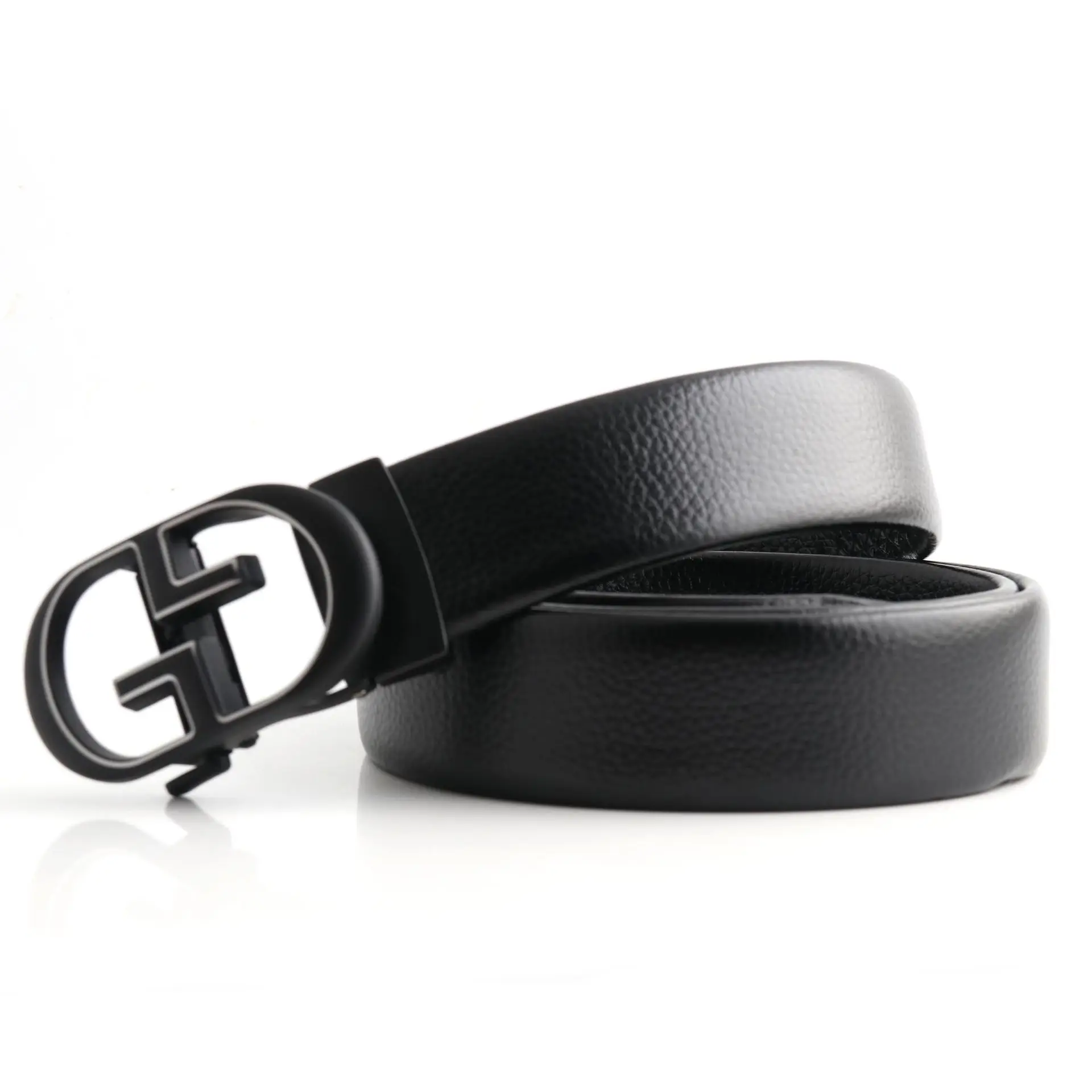 Hongsheng Men's Black Leather Belt with Automatic Buckle โ feature 13