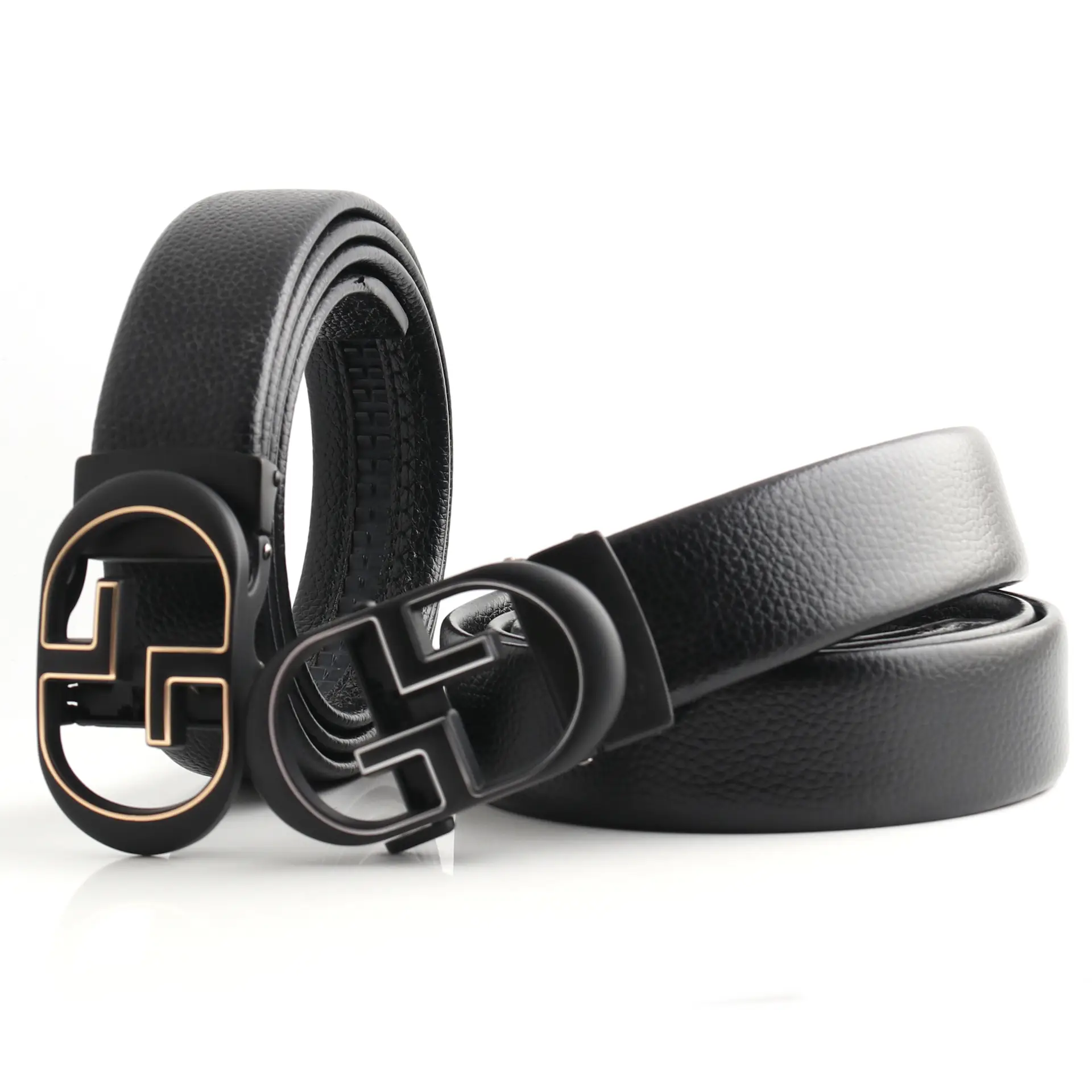 Hongsheng Men's Black Leather Belt with Automatic Buckle โ feature 15