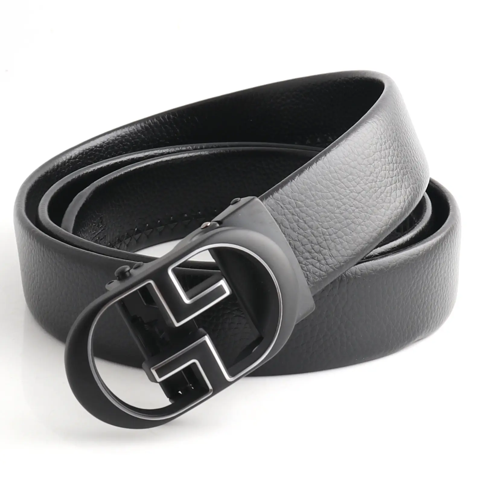 Hongsheng Men's Black Leather Belt with Automatic Buckle โ feature 7