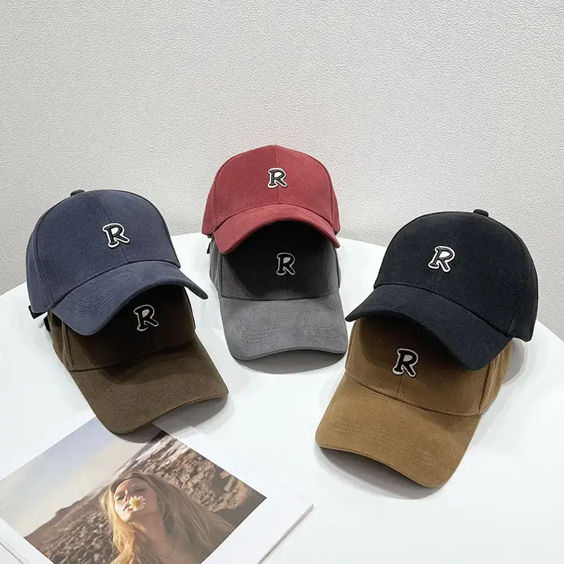 2023 R Logo Cap Men Women Blue Brown - Image 7