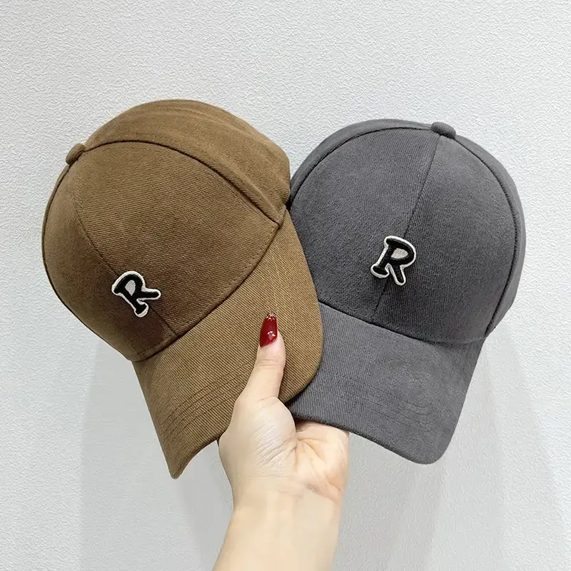 2023 R Logo Cap Men Women Blue Brown - Image 8