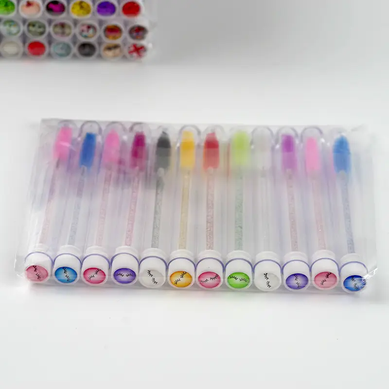 Crystal Rod Eyelash Brush Set for Makeup Application - Image 2
