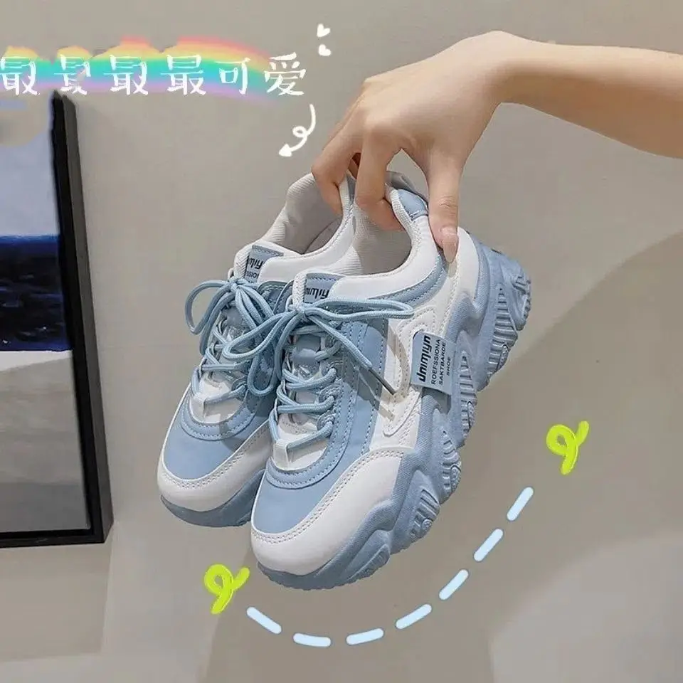 K-Style of 2025 Spring & Fall Harajuku Internet Celebrity Dad Shoes for Women Ins Trbottomy Versatile Casual Thick-Soled Sports Shoes for Women - Image 5