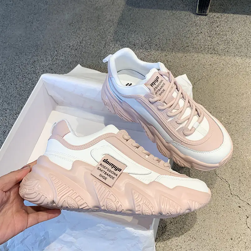 K-Style of 2025 Spring & Fall Harajuku Internet Celebrity Dad Shoes for Women Ins Trbottomy Versatile Casual Thick-Soled Sports Shoes for Women - Image 6